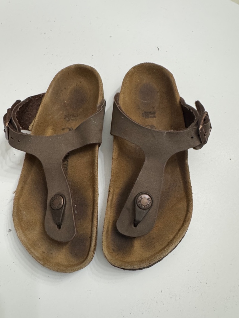 Brown Leather Thong Slipper unisex size 31